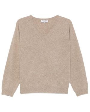 LA PISCINE V-Neck Jumper - Natural