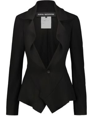 Junya Watanabe Jersey Jacket Polyester Nylon Rayon Blazer - Black
