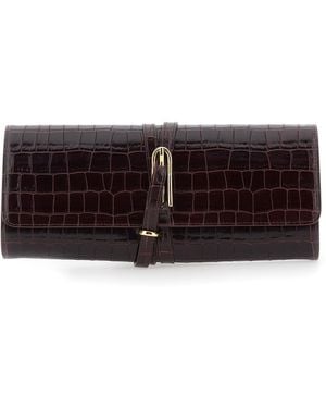 Liffner Clutch Bag With Belt Leather Calf - Brown