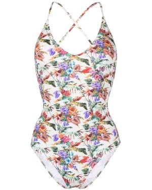 Anjuna Mara Printed One Piece Swimsuit - White