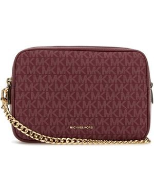 Michael Kors Tyrian Canvas Medium Bryant Shoulder Bag - Purple