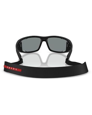 Prada Linea Rossa Ps A04S 1Bo10J Opaco Injected Occhiali Da Sole - Black