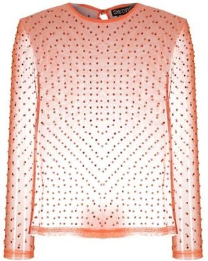 Siedres Jumper Polyester Blouses - Pink