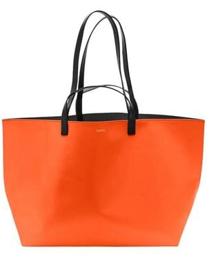 CAHU Medium Nouvelle Collection Le Pratique With Zip Tote Bag - Orange