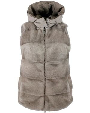 Manzoni 24 Jackets Fur + Wv - Brown