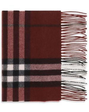 Burberry Bordeaux Cashmere Scarf - Red