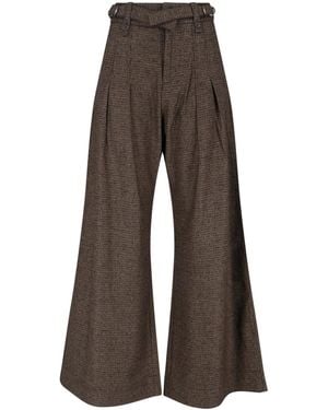 Eudon Choi Trousers Wool - Brown