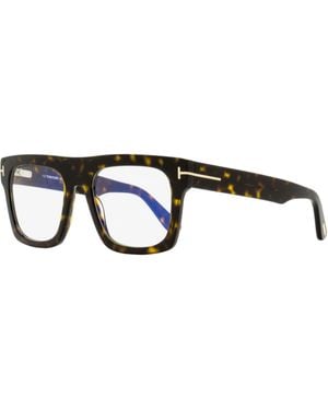Tom Ford Square Clip-On Eyeglasses Tf6068-B 052 53Mm Ft6068 Plastic (Acetate) - Black