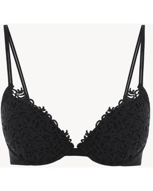 La Perla Push-Up Bra With Macramé Lpd906397 Rings - Black