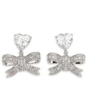 Self-Portrait Brass Earrings - White