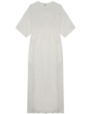 TOTEME Abito Midi A Manica Corta - White