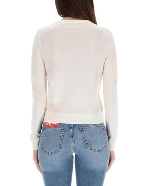 DIESEL Jersey M-Alinesa Wool Sweaters - White