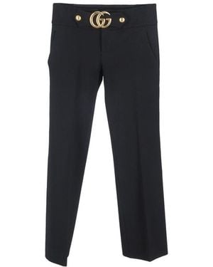 Gucci Black Viscose Dress Trousers