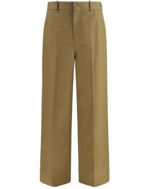Balenciaga Beige Cotton Chino Trousers - Green