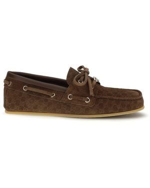 Gucci Calf Leather Bos Taurus Slip-On Loafers - Brown