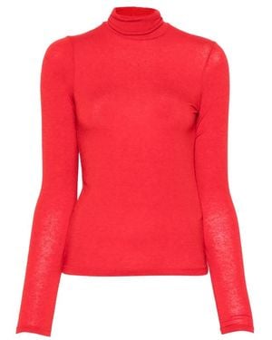 Tela Roll Neck Jumper Viscose - Red