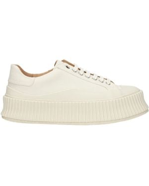 Jil Sander Platform Laceup Sneakers - Natural