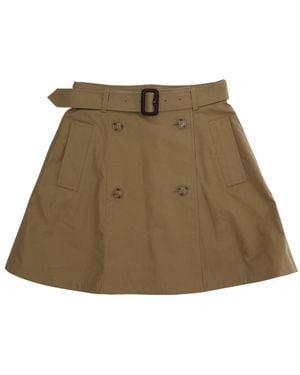 Burberry Skirt Cotton - Natural