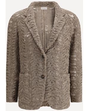 Brunello Cucinelli Light Linen Blazer - Brown