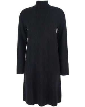 Allude Turtneleck Dress With Straight Hem - Blue