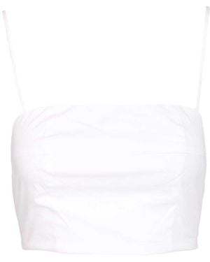 STAUD Federico Short Tank Top - White