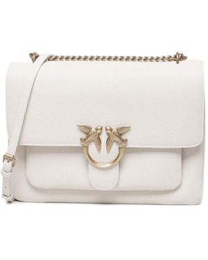 Pinko Love Satchel Bag - White