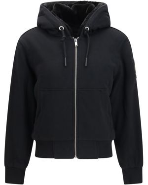 Moose Knuckles Bunny Hooded Jacket Sweatshirts - Black