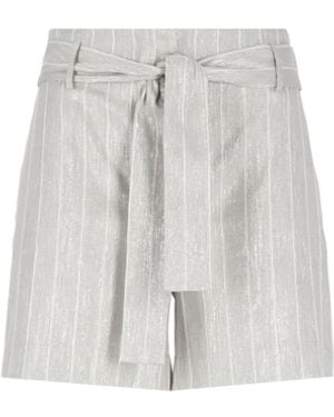 D.exterior Viscose Blend Bermuda Shorts - White