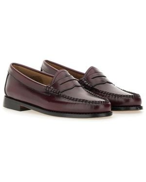 G.H. Bass & Co. Loafers Weejun Penny Cow Leather Rubber - Brown