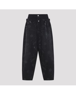 MASTERMIND WORLD Aloha Wide Fit Jeans Cotton - Black
