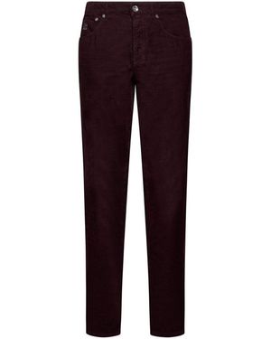 Brunello Cucinelli Purple Cotton Casual Trousers