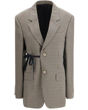Balenciaga Multicolour Lyocell Coat - Grey