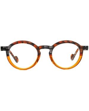 Matttew Checkers 1904 Texture Arancione Glasses - Brown