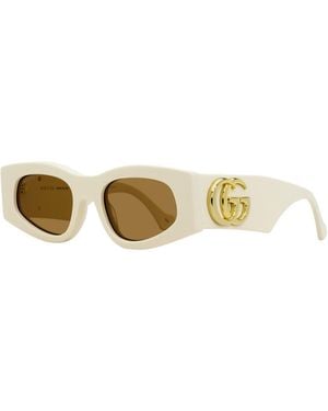 Gucci Tapered Oval Sunglasses Gg1754S 003 52Mm Plastic (Acetate) - Black