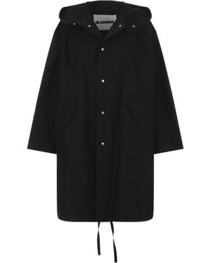 Jil Sander Oversized Midi Parka - Black