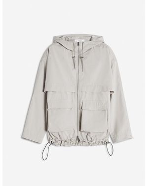 Maison Kitsuné Hooded Zipped Windbreaker - White