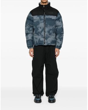 The North Face 92 Crinkle Reversible Nuptse Down Jacket Clothing Coats - Blue