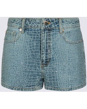 Self-Portrait Denim Shorts - Blue