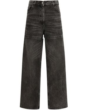 The Attico Jeans Cut Out Cotton - Black