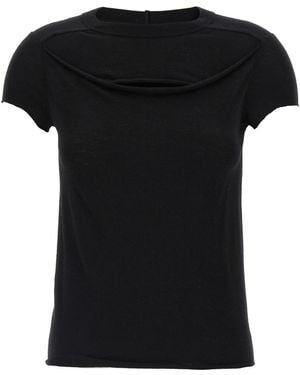 Rick Owens Cropped Level T T-Shirt - Black