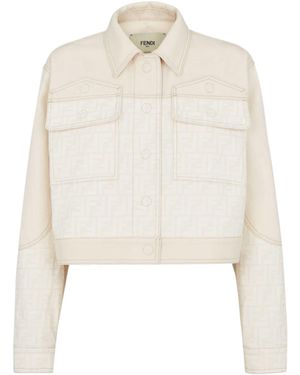 Fendi Ff Denim Blouson - White