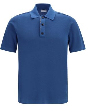 Burberry Knit Polo Fleece Wool Ovis Aries Shirts - Blue