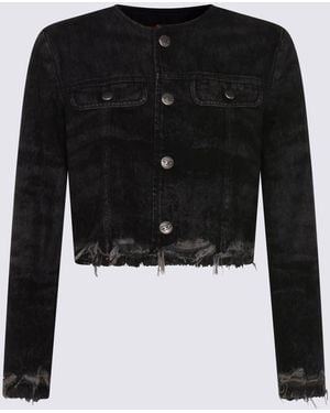 DIESEL Cotton Denim Jacket - Black