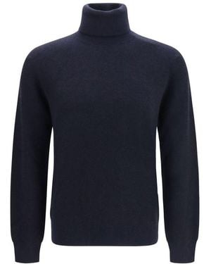Brioni Cashmere Turtleneck Clothing - Blue