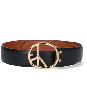 Needles Belts Cow Leather - Black