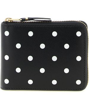 Comme des Garçons Polka Dots Printed Wallet - Black