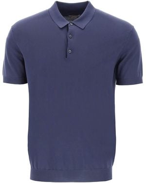 Baracuta Cotton Knit Polo Shirt - Blue