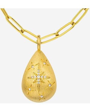 Mya Bay Necklace Drop Brass - Metallic