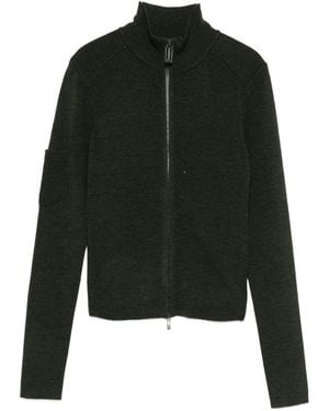 Victoria Beckham High Neck, Front Zip Closure - Black