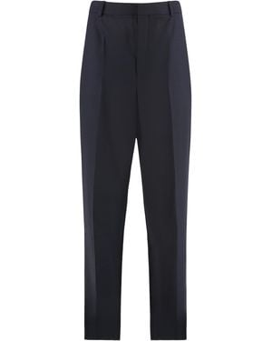 Saint Laurent Tailored Wool Trousers - Blue